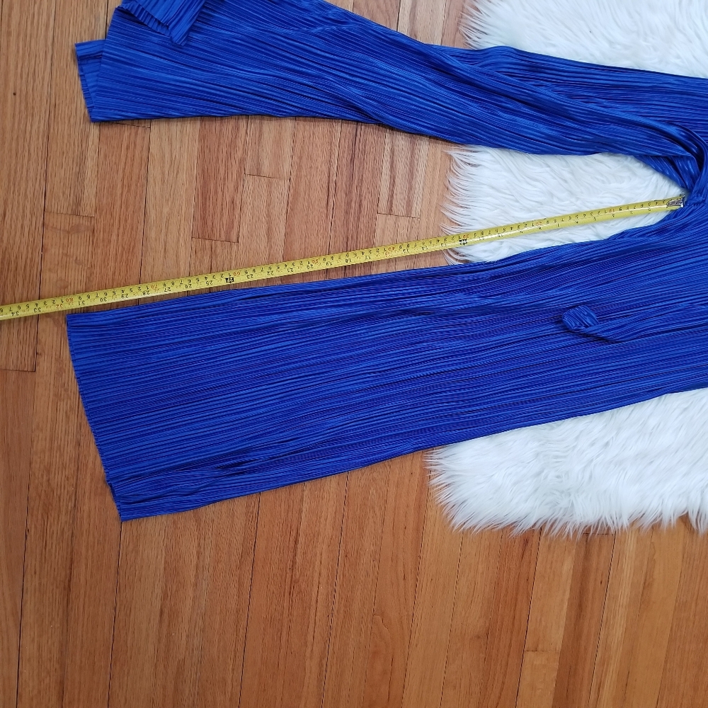 EMPRADA New!! Long Sleeve V Neck Jumpsuit, Royal Blue Color Size S. - Picture 12 of 14